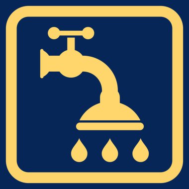 Duş musluk düz vektör simgesi