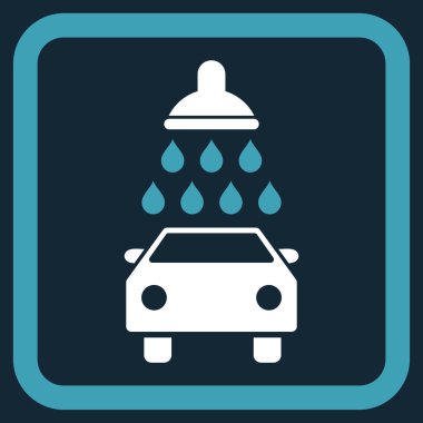 Araba duş düz vektör simgesi