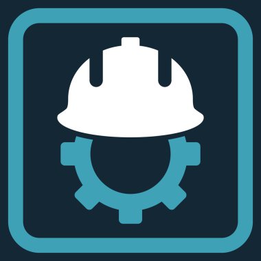 Geliştirme kask düz vektör simgesi