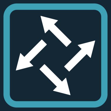 Santrifüj oklar düz vektör simgesi