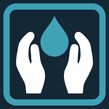 Su bakımı düz vektör simgesi