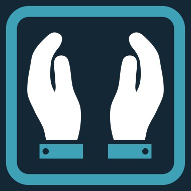 Bakım el düz vektör simgesi