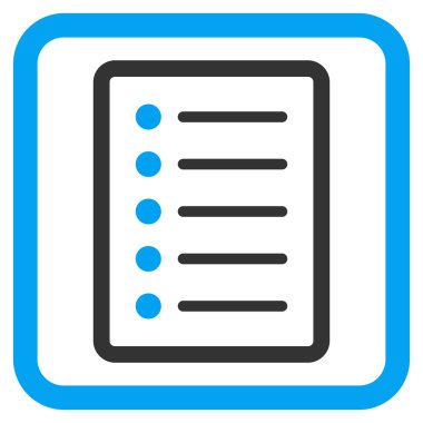 Liste sayfa düz vektör simgesi