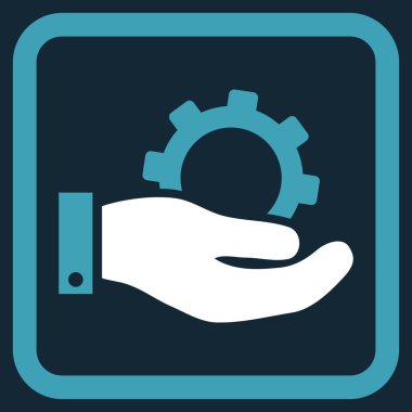 Hizmet düz vektör simgesi