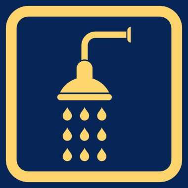 Duş düz vektör simgesi