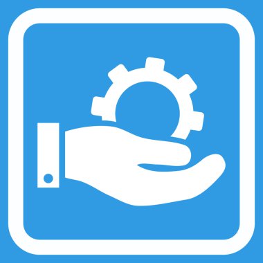 Hizmet düz vektör simgesi