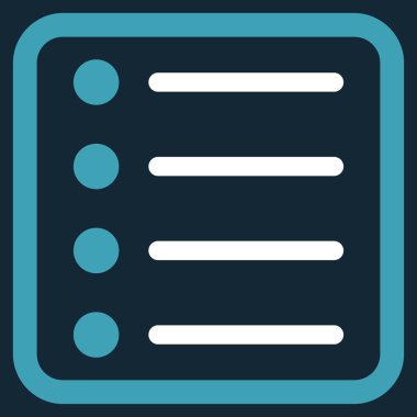 Öğeleri düz vektör simgesi