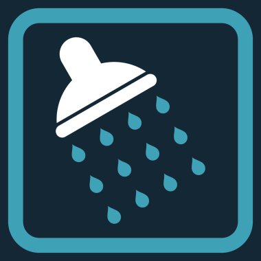 Duş düz vektör simgesi