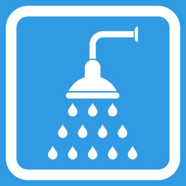 Duş düz vektör simgesi