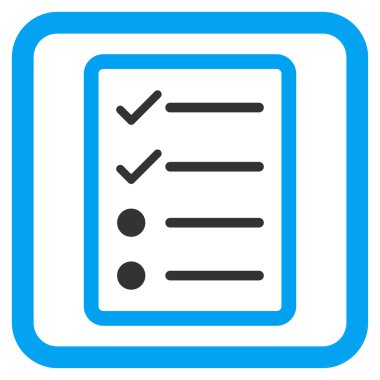 Denetim listesi sayfa düz vektör simgesi