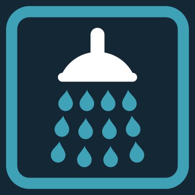 Duş düz vektör simgesi