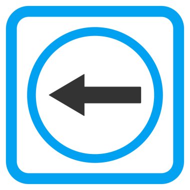 Sol yönlü ok düz vektör simgesi