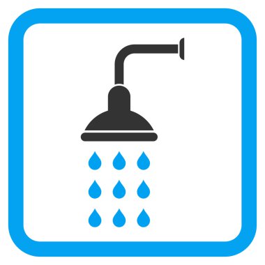 Duş düz vektör simgesi