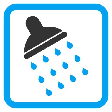 Duş düz vektör simgesi