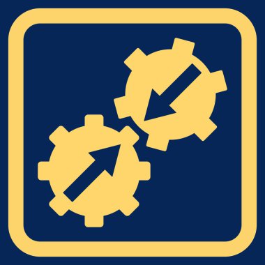 Dişli Tümleştirme düz vektör simgesi