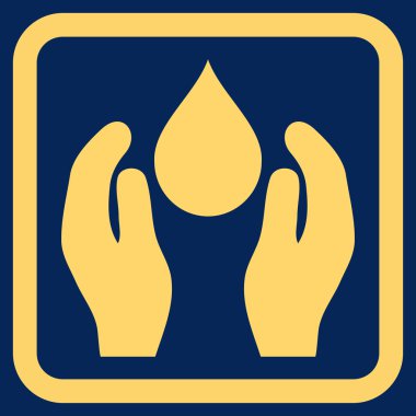 Su bakımı düz vektör simgesi