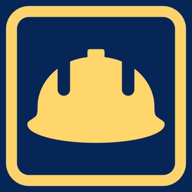 İnşaat kask düz vektör simgesi