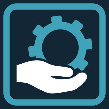 Hizmet düz vektör simgesi