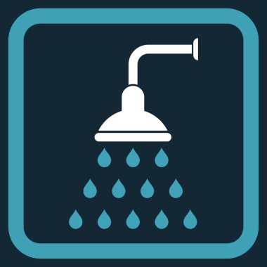 Duş düz vektör simgesi