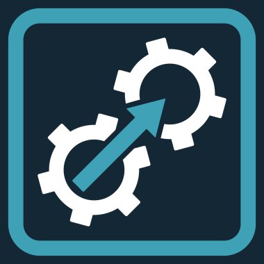 Dişli Tümleştirme düz vektör simgesi