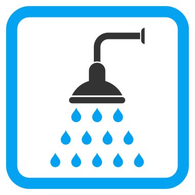 Duş düz vektör simgesi