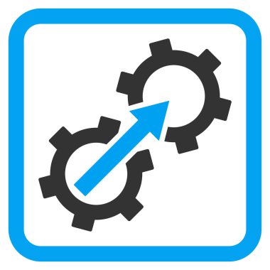 Dişli Tümleştirme düz vektör simgesi