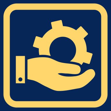 Hizmet düz vektör simgesi