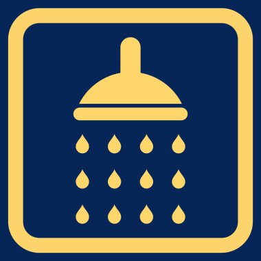 Duş düz vektör simgesi