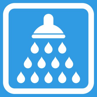 Duş düz vektör simgesi