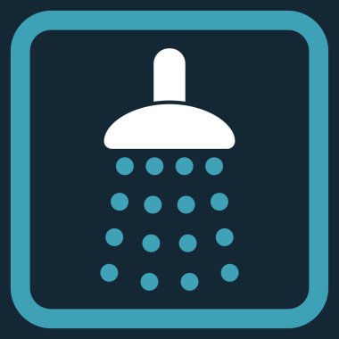 Duş düz vektör simgesi