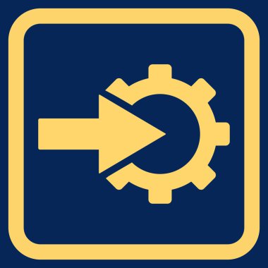 COG Tümleştirme düz vektör simgesi