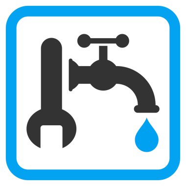 Sıhhi tesisat düz vektör simgesi