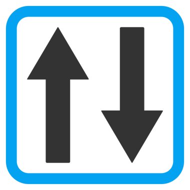 Dikey Çevir okları vektör simge düz