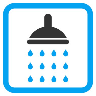 Duş düz vektör simgesi