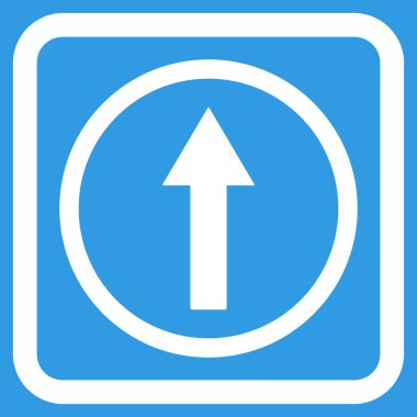 Yukarı yönlü ok düz vektör simgesi