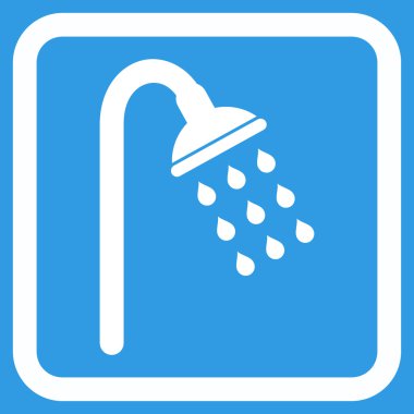 Duş düz vektör simgesi