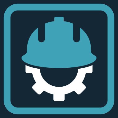 Geliştirme kask düz vektör simgesi