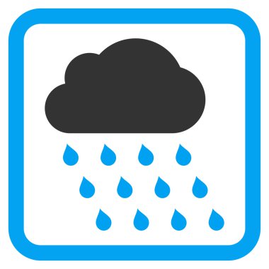 Yağmur bulutu düz vektör simgesi