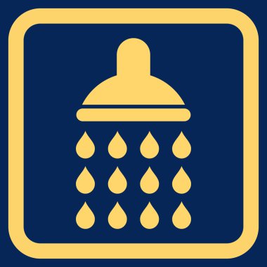 Duş düz vektör simgesi