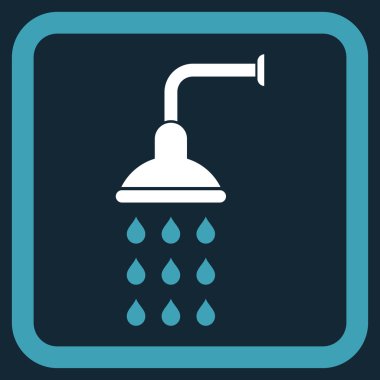 Duş düz vektör simgesi