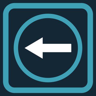 Sol yönlü ok düz vektör simgesi