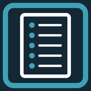 Liste sayfa düz vektör simgesi