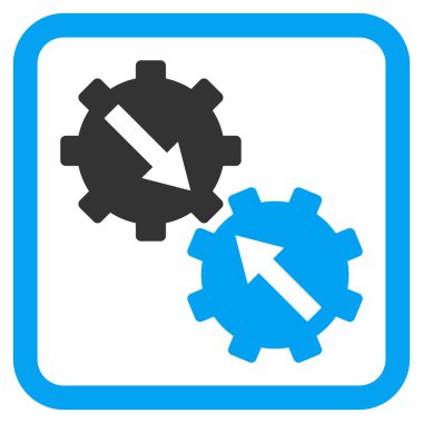 Dişli Tümleştirme düz vektör simgesi