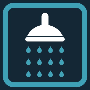 Duş düz vektör simgesi