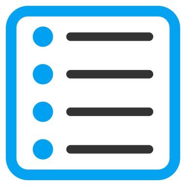 Öğeleri düz vektör simgesi