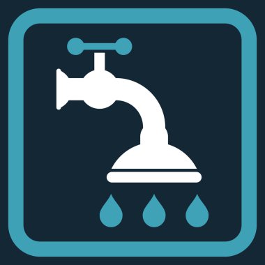 Duş musluk düz vektör simgesi