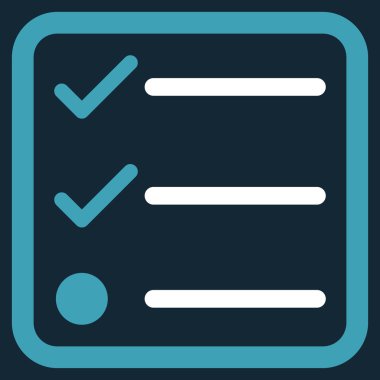 Kontrol Listesi Düz Vektör Simgesi