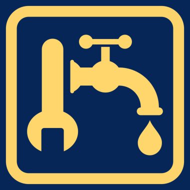 Sıhhi tesisat düz vektör simgesi