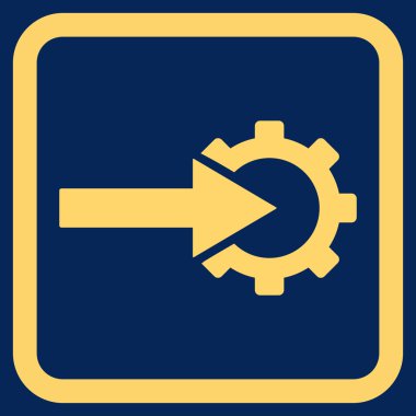 COG Tümleştirme düz vektör simgesi