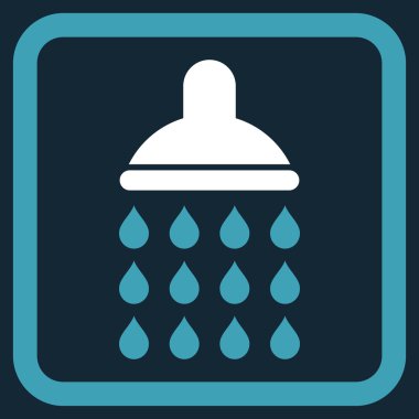 Duş düz vektör simgesi